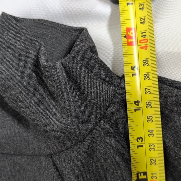 Banana Republic Gray Cold Shoulder Ponte Sheath Dress Stretch Heather Gray, Sz 0 - Picture 6 of 7